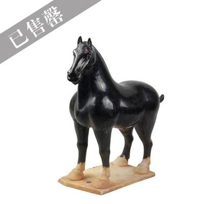 仿唐黑釉马 动物造型陶泥马雕塑 工艺品摆件(本产品已售完,需要的请联系客服)
